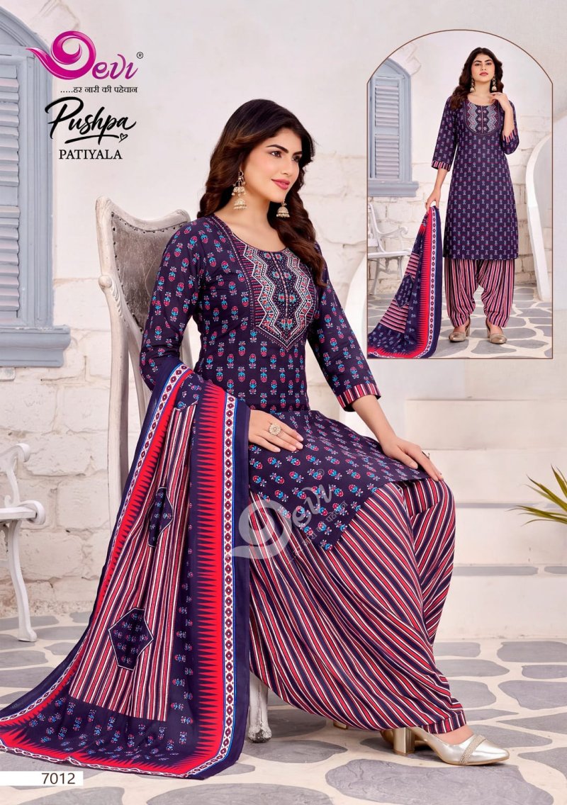 Pushpa Vol 7 By Devi Indo Cotton Printed Readymade Dress 